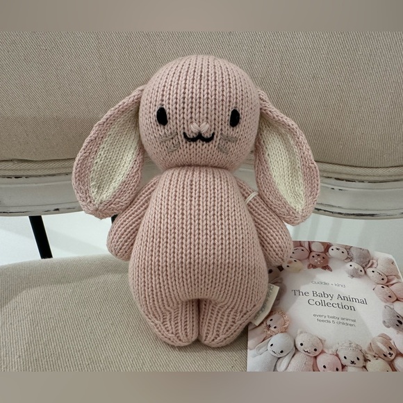 Cuddle + Kind Knit Baby Bunny (Rose) NWT - Picture 3 of 7